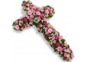 CROSS OF MOURNING FLOWERS