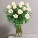 BOUQUET DE ROSES BLANCHES GLOSSY 