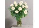 BOUQUET DE ROSES BLANCHES GLOSSY 