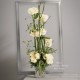 BOUQUET DE ROSES BLANCHES PLUME