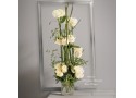 BOUQUET DE ROSES BLANCHES PLUME